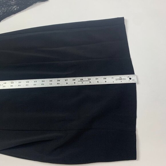 Laundry by Shelli Segal Womens Lace Little Black Dress Size 8 Long Sleeve Zip - Picture 5 of 8